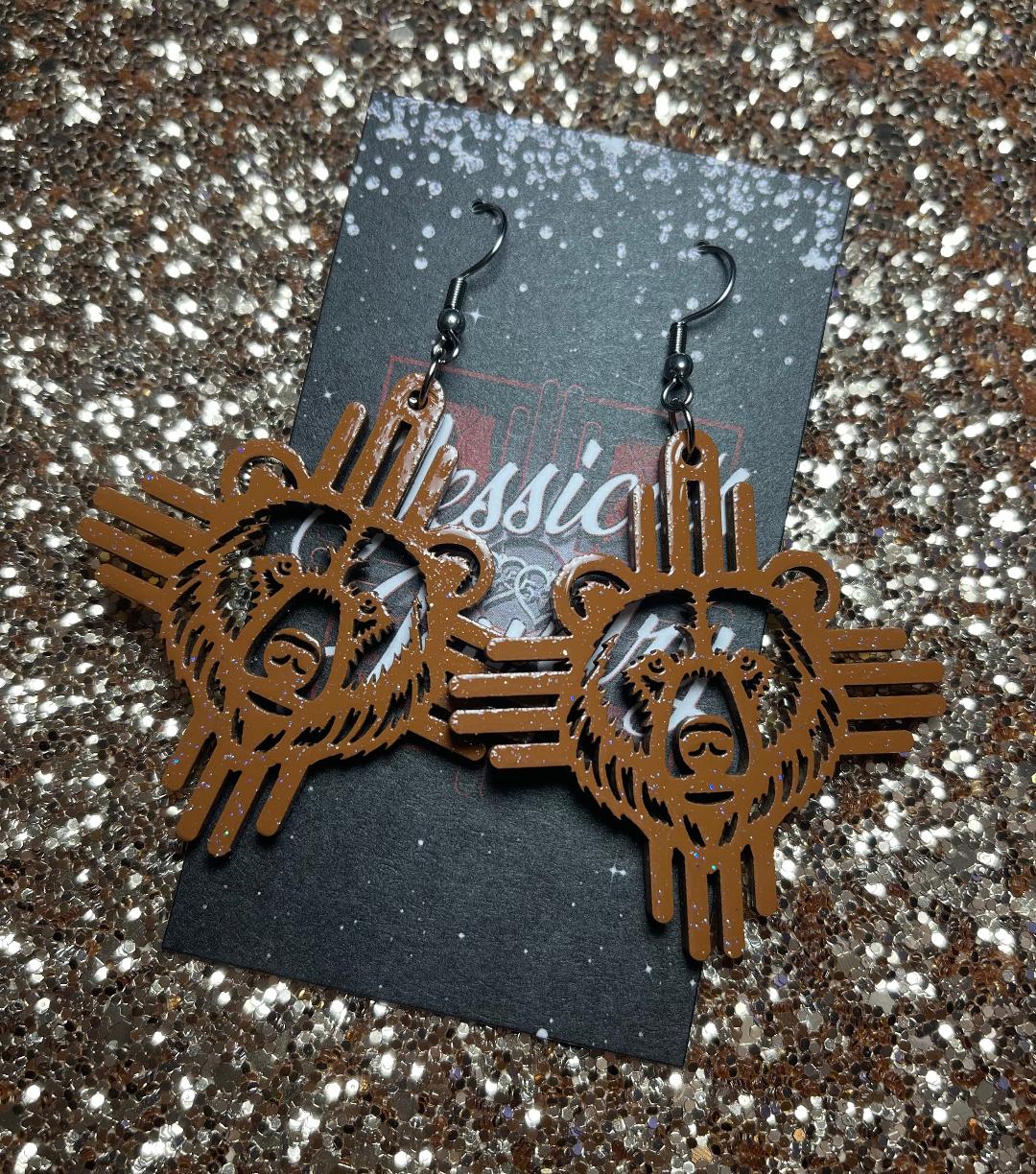 Bear Zia earrings