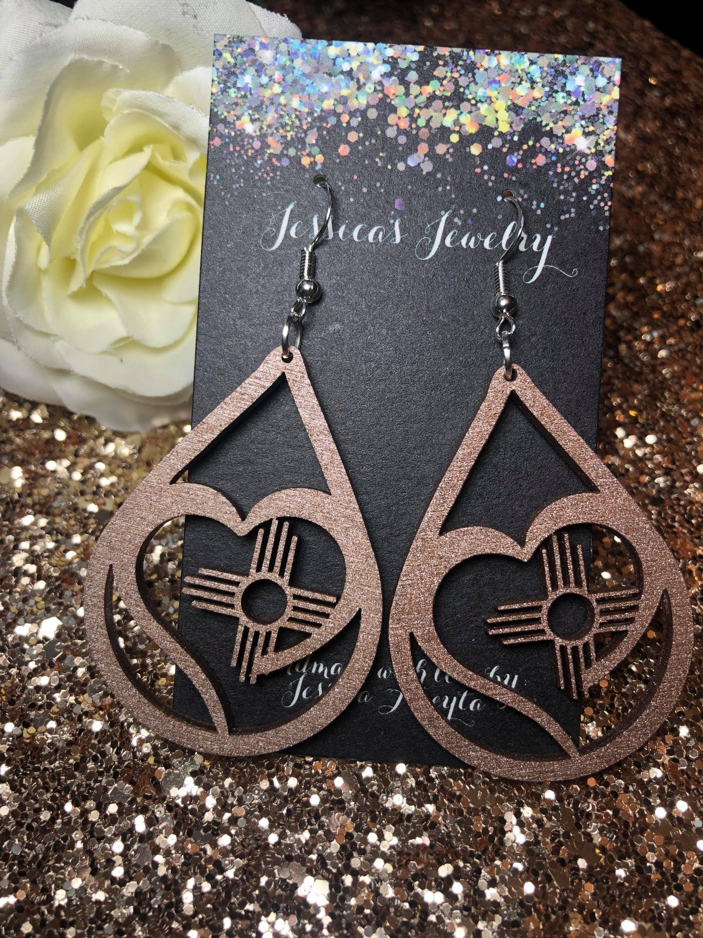 "Open Heart Teardrop" Zia Earrings