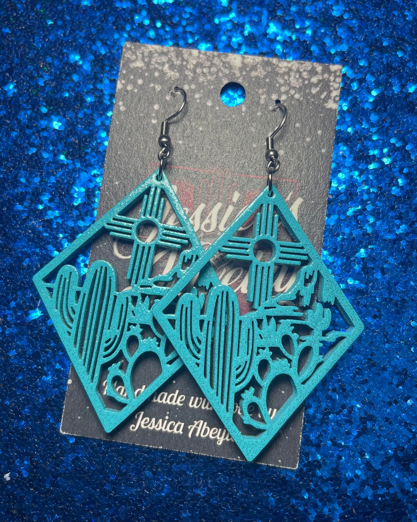 "Beautiful Desert Zia Earrings"