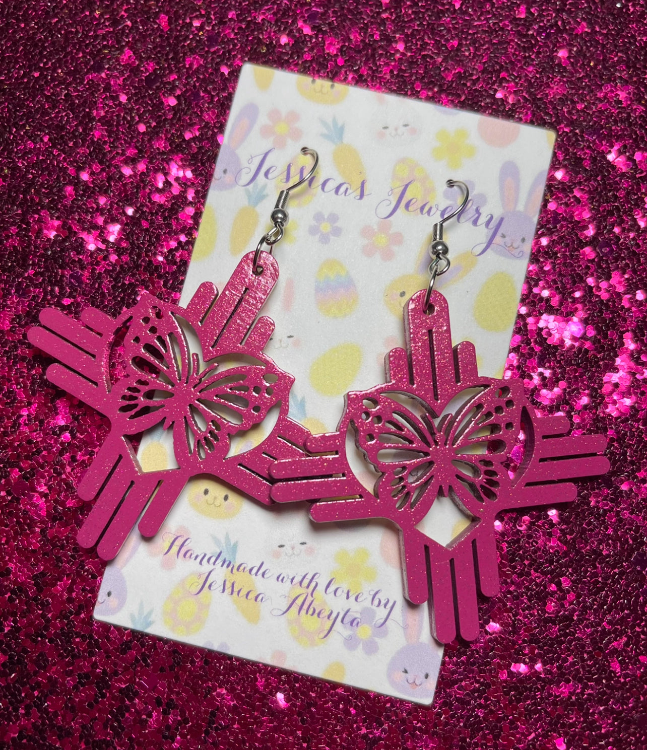 "Butterfly Heart Zia" Earrings