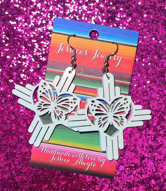 "Butterfly Heart Zia" Earrings
