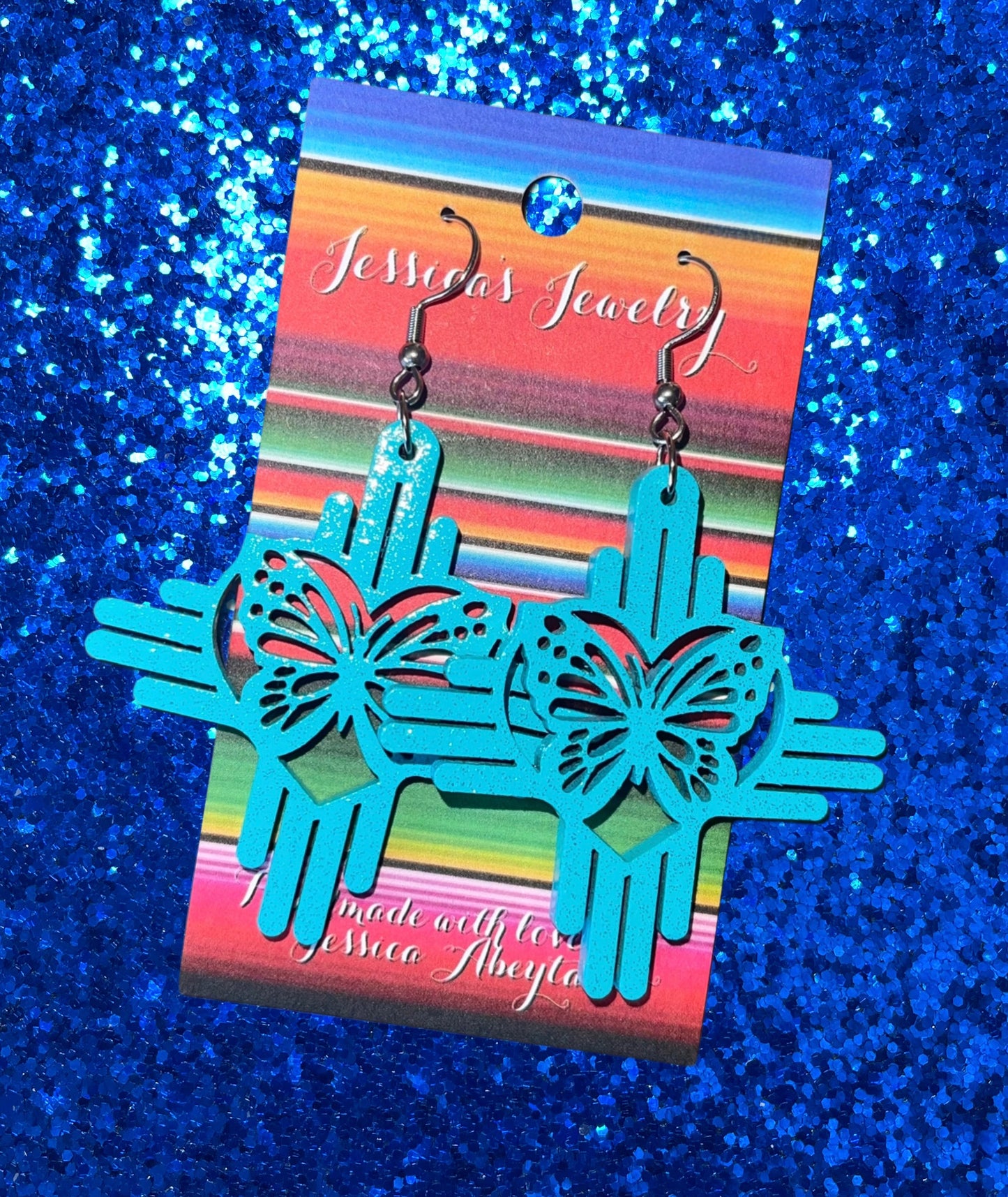 "Butterfly Heart Zia" Earrings