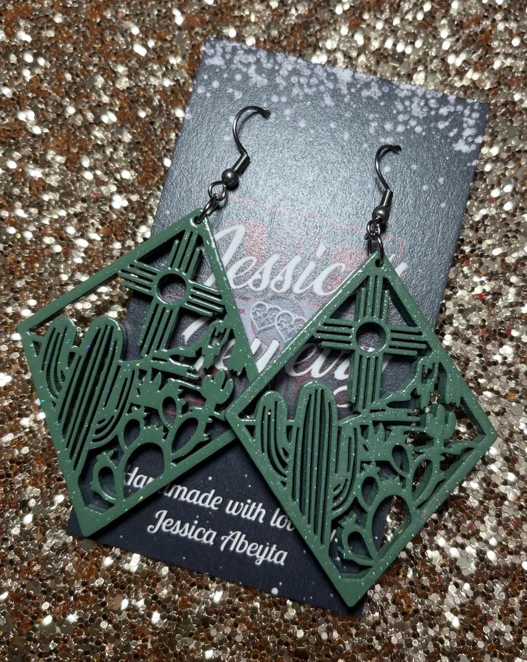 "Beautiful Desert Zia Earrings"