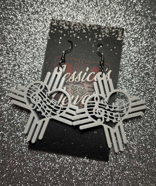 Musical Note Heart Zia earrings