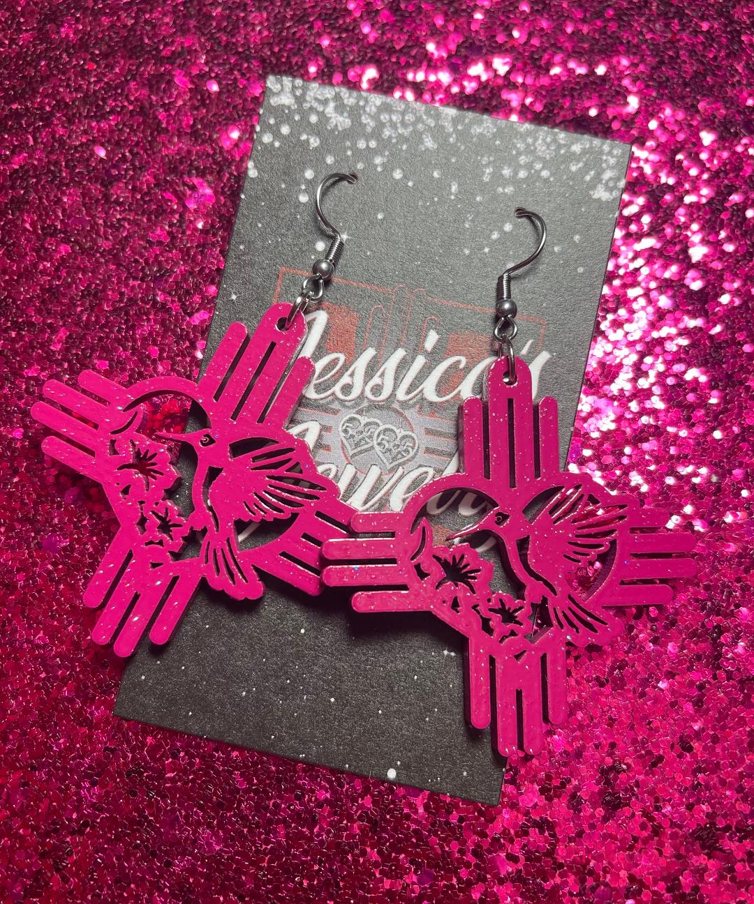 Hummingbird Heart Zia earrings