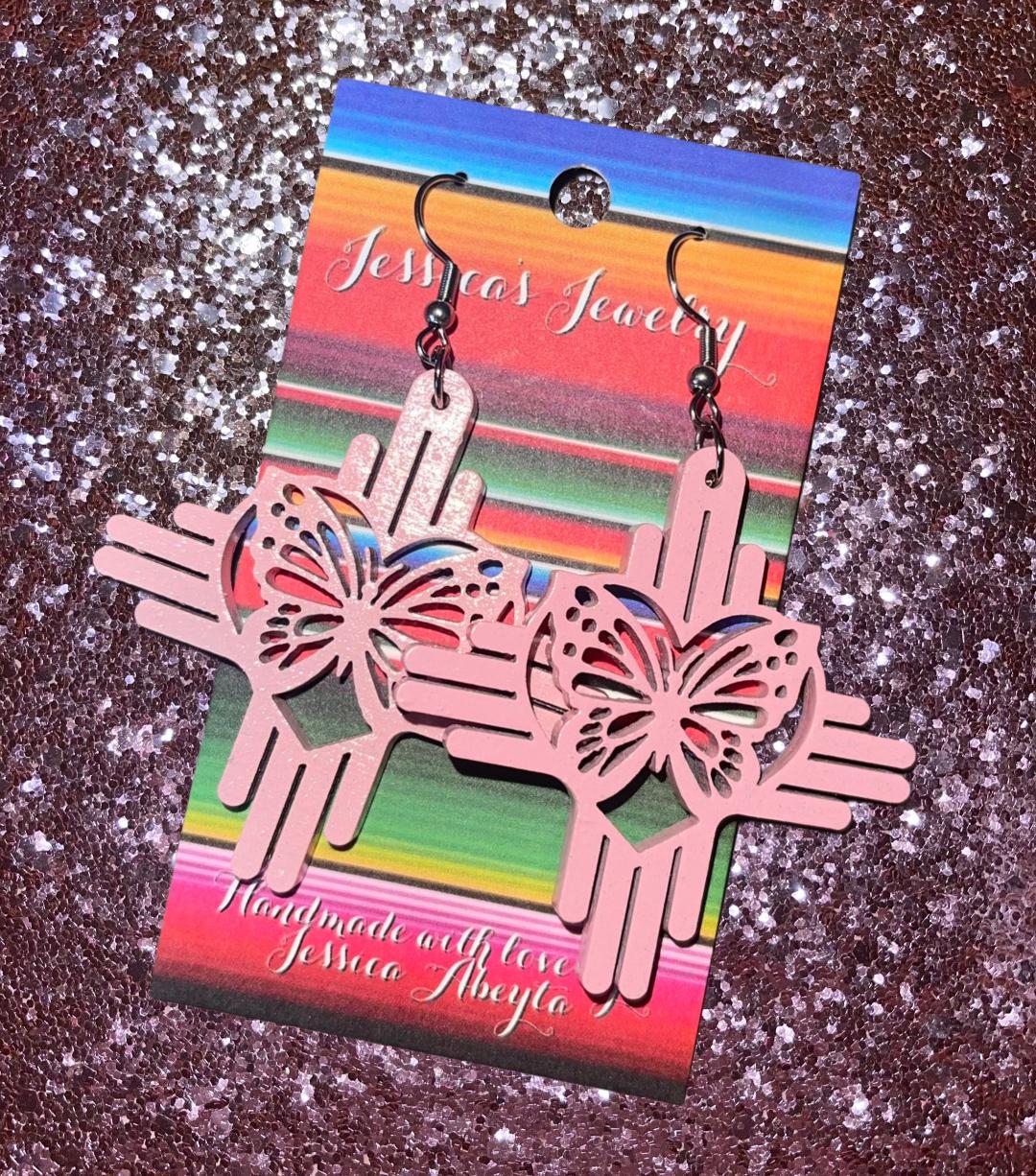 "Butterfly Heart Zia" Earrings