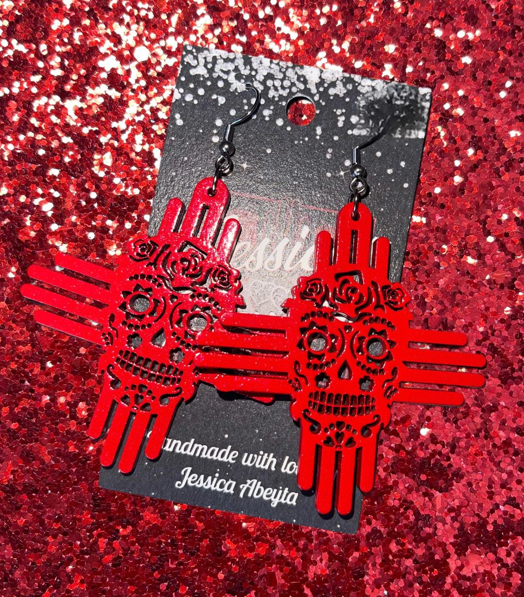 "Skull Zia" Earrings