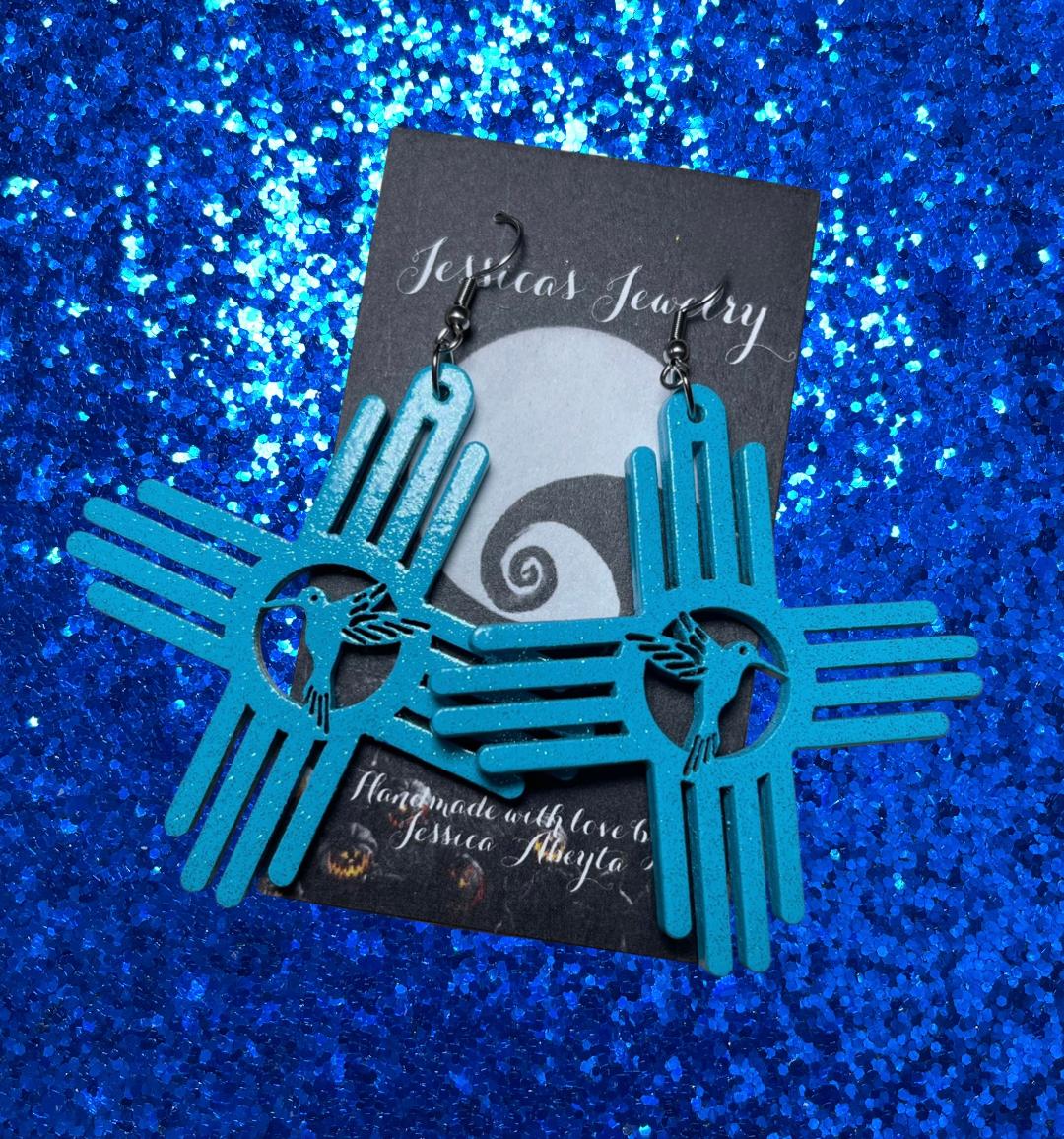 "Hummingbird Zia" Earrings