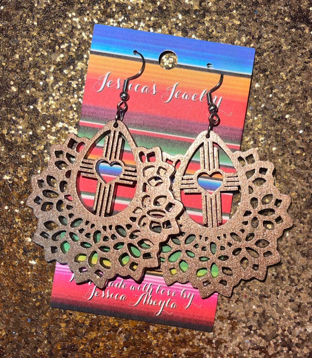 "Honeycomb Zia" Earrings