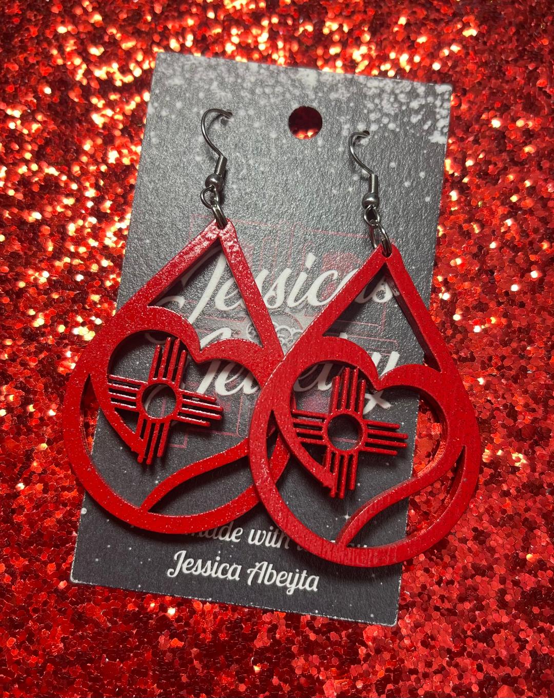 "Open Heart Teardrop" Zia Earrings