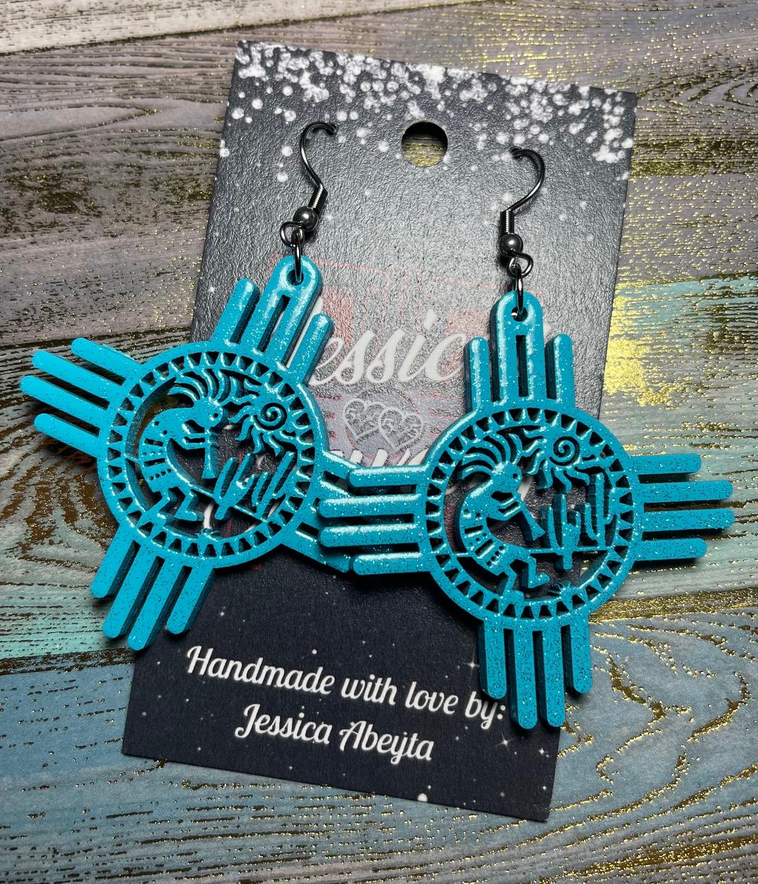 "Kokopelli" Zia Earrings