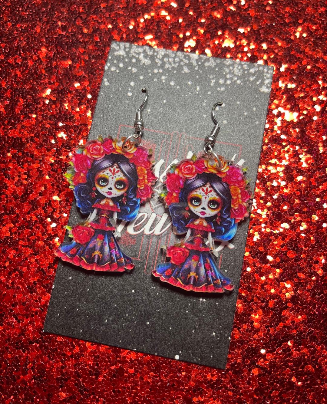 Acrylic Dia De Los Muertos girl (Style 2)