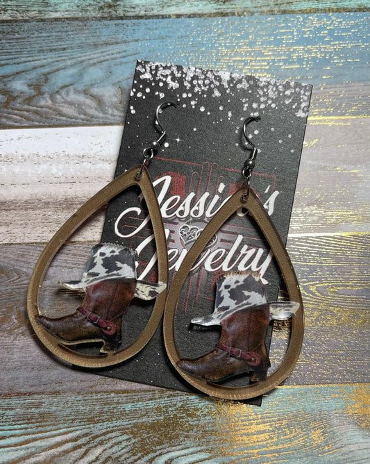 Acrylic Cowgirl boots with hat